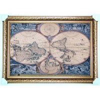Гобіленова картина Карта світу старовинна 