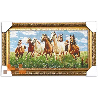 Гобеленова картина Табун коней 67х38 см.