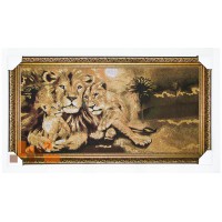 Гобіленова картина Лев левиця левеня
