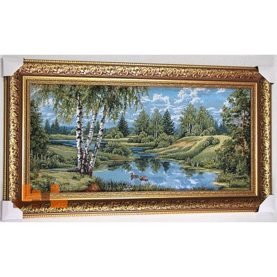 Гобеленова картина Пейзаж з качками 108х65см
