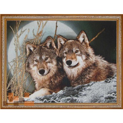 Гобіленова картина Вовки пара