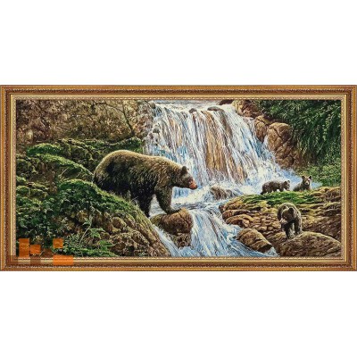 Природа водоспад ведмеді 127х67см