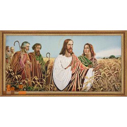 Ісус Христос з апостолами на пшеничному полі 127х67см