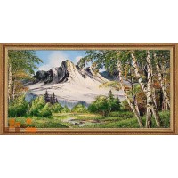 Гобеленова картина Біла могутня гора серед дикої природи