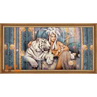 Гобеленова картина Клеопатра з білим тигром