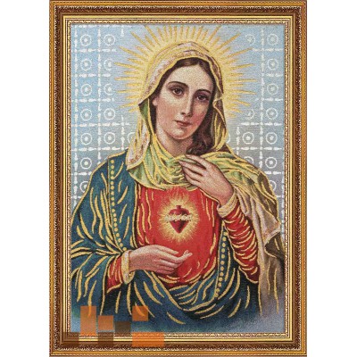 Гобеленова картина Діва Марія з люблячим серцем 36х45см