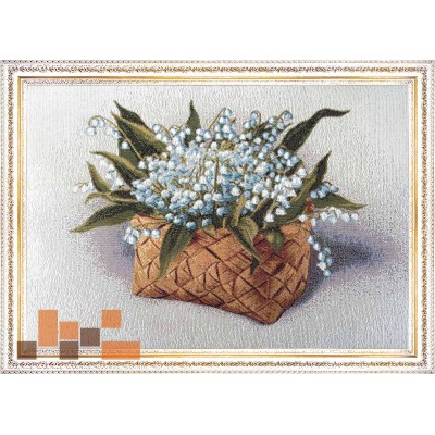 Гобеленова картина Проліски в корзині 54х39см