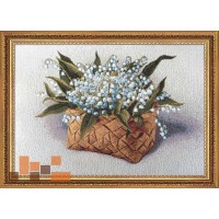 Гобеленова картина Проліски в корзині 54х39см